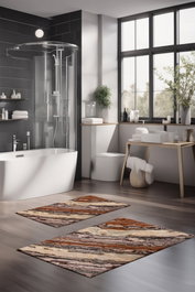 Mijölnir Juego de alfombrillas de baño CT-5031 de 2 piezas Multicolor